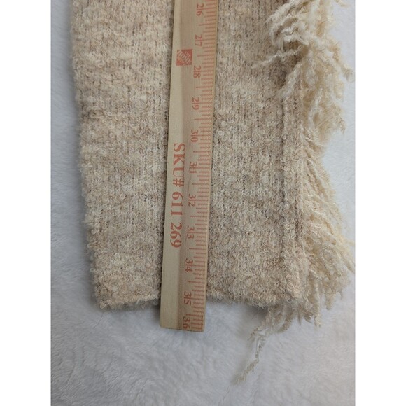 NASTY GAL Knitted Fringe Long Sleeve Pullover Lace Up Front Sweater NWT Large - Picture 9 of 10
